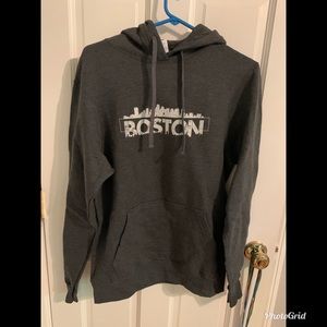 Small gray Boston hoodie sweatshirt